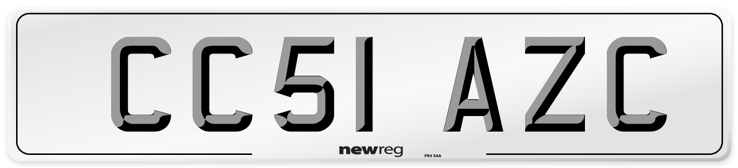 CC51 AZC Number Plate from New Reg